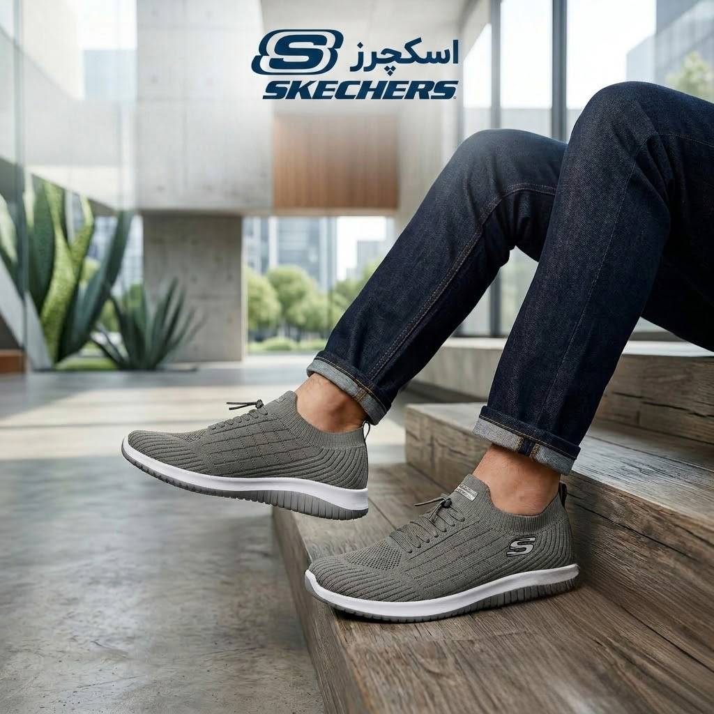اسکیچرز جورابی ، طوسی تیره - تصویر 4