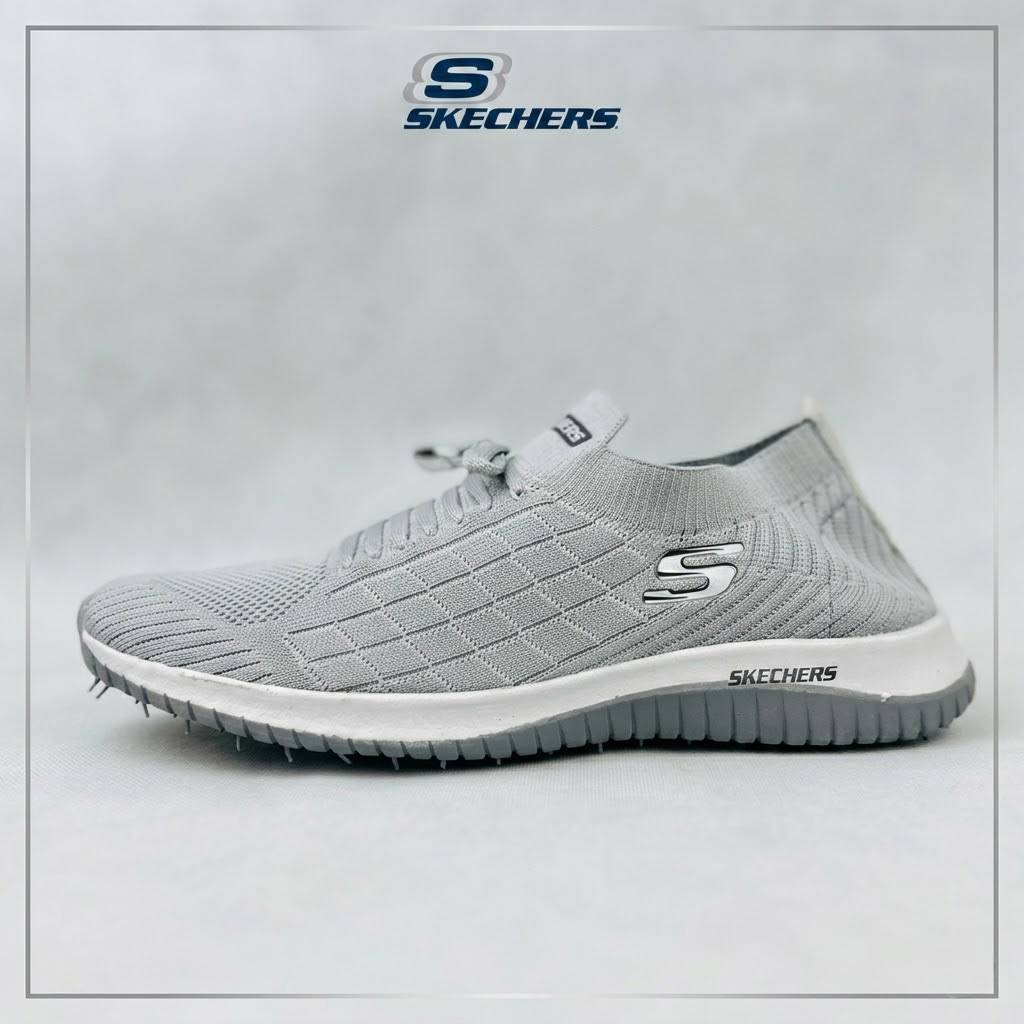 اسکیچرز جورابی طوسی روشن